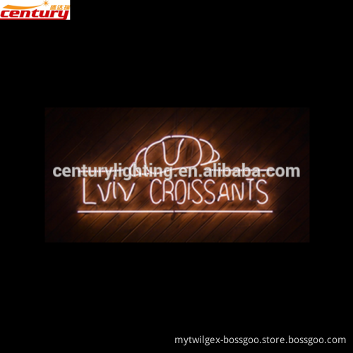 wholesale china factory price croissants neon sign light